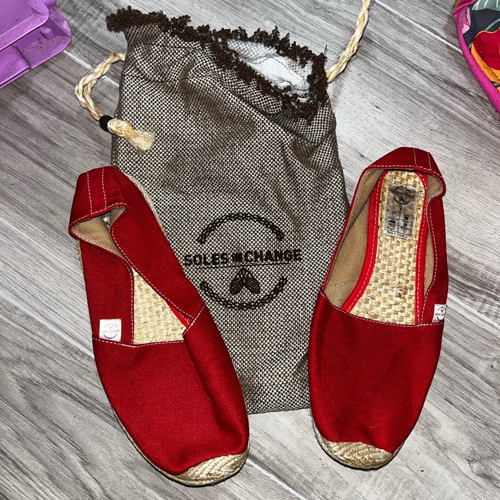 Red Canvas Espadrilles